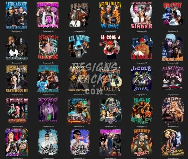 47 Music Bootleg V2 Designs Bundle PNG