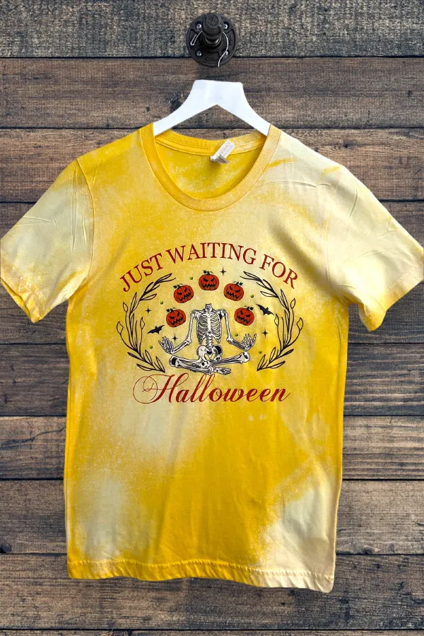 BC BL DTF JUST WAITING FOR HALLOWEEN - BLEACHED GOLD