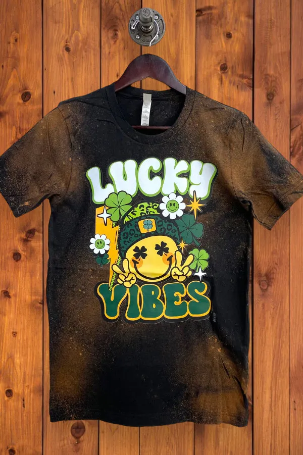 BC BL DTF LUCKY VIBES - BLEACHED BLACK