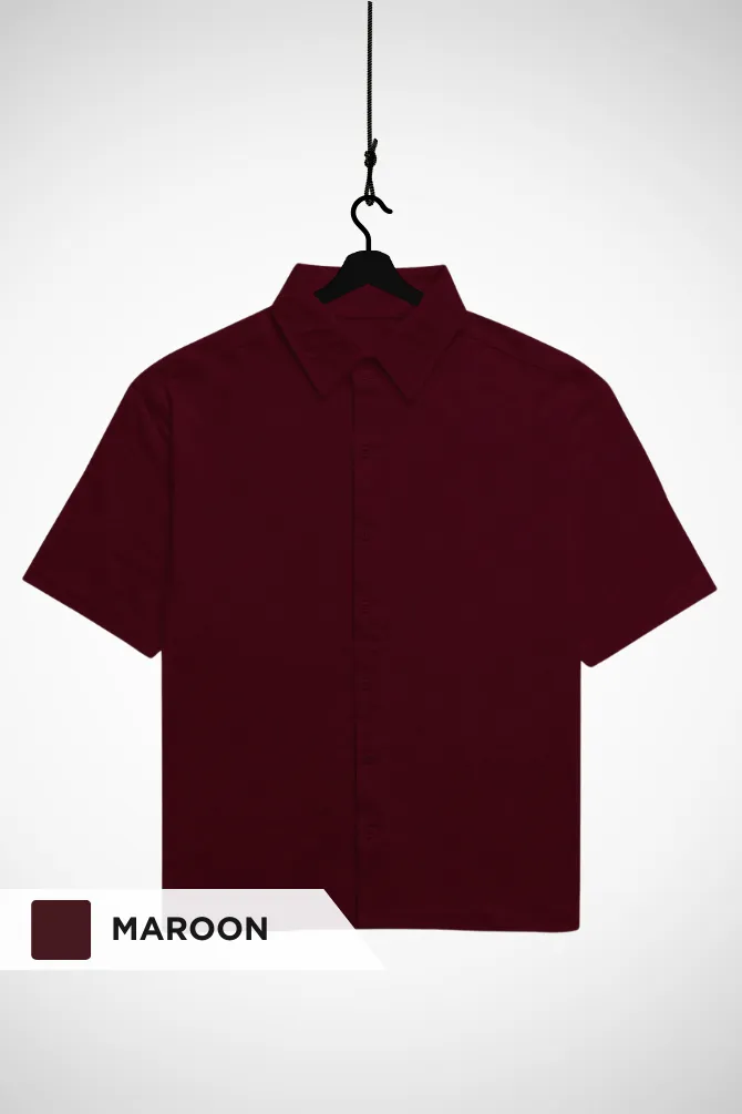 Black and Maroon Oversized Shirts Combo