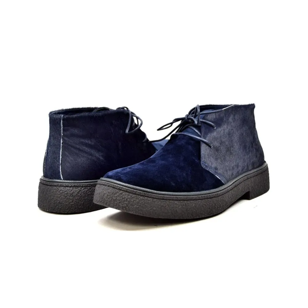 British Walkers Playboy Classic Men's Navy Suede and Pony Skin