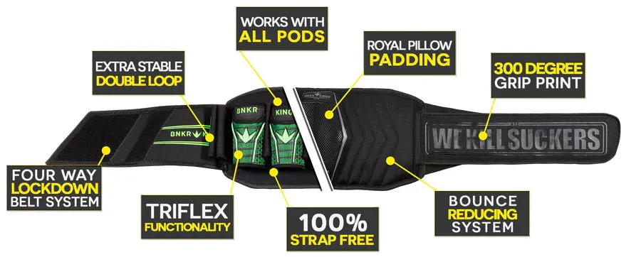 Bunker Kings Fly Pack 4 7 Harness - Lime Laces