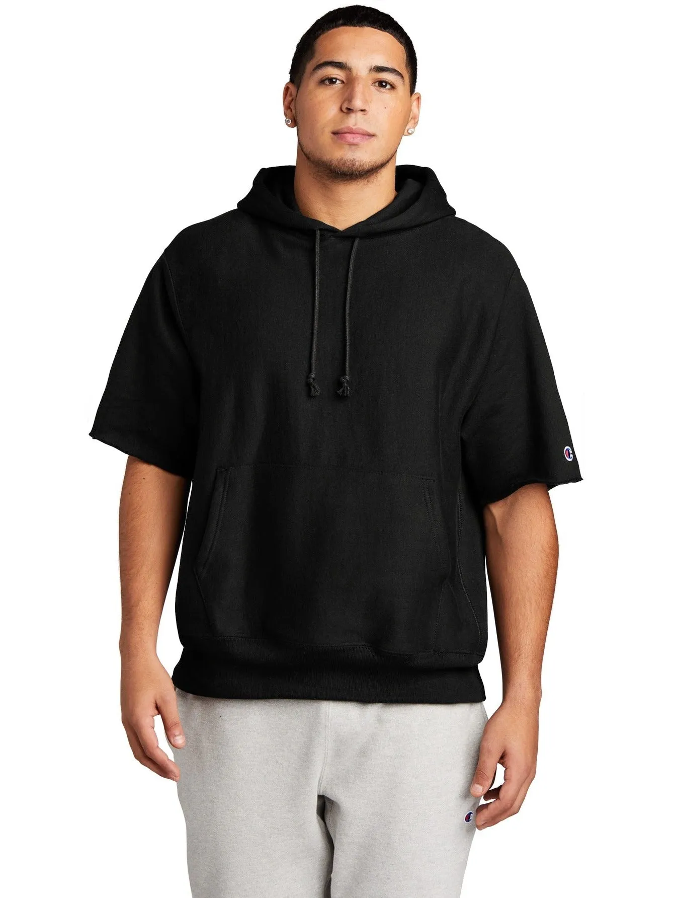 Champion  Reverse Weave  Short Sleeve Hooded Sweatshirt