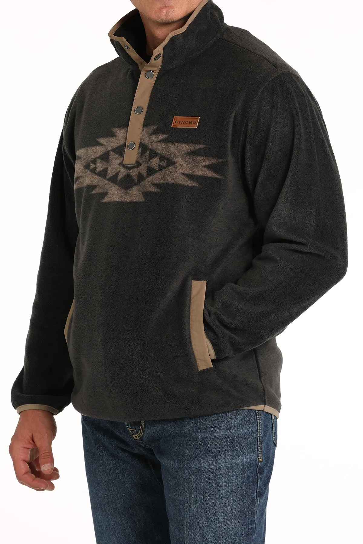 Cinch Men's Charcoal Fleece Pullover