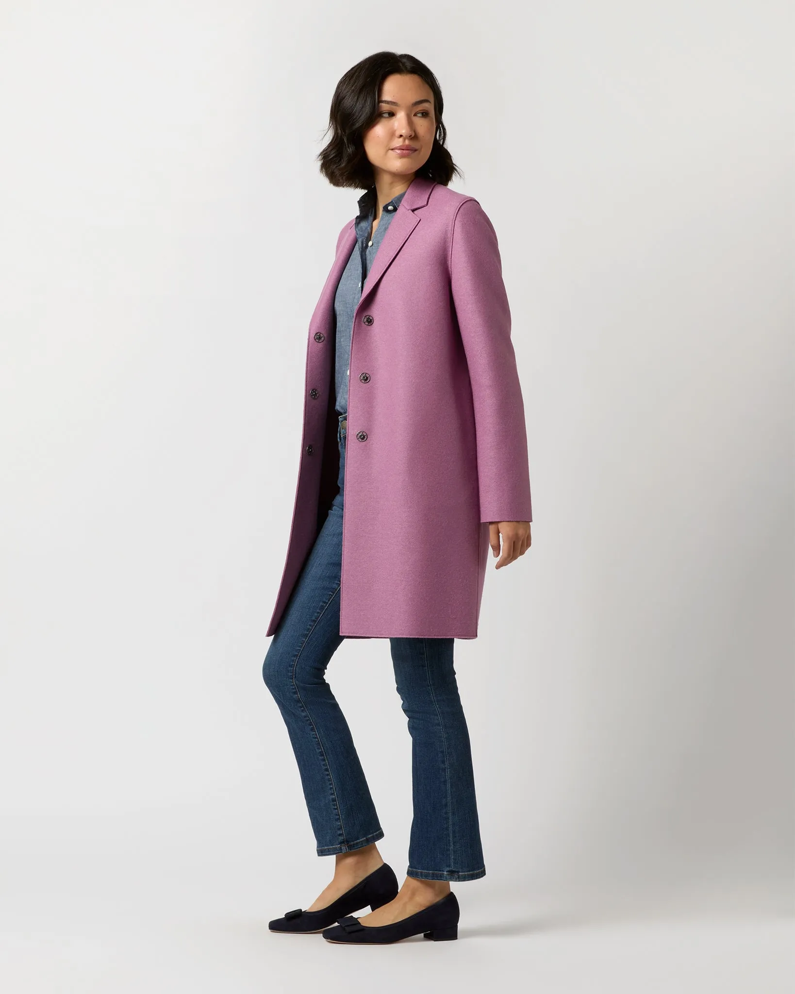 Cocoon Coat in Mulberry