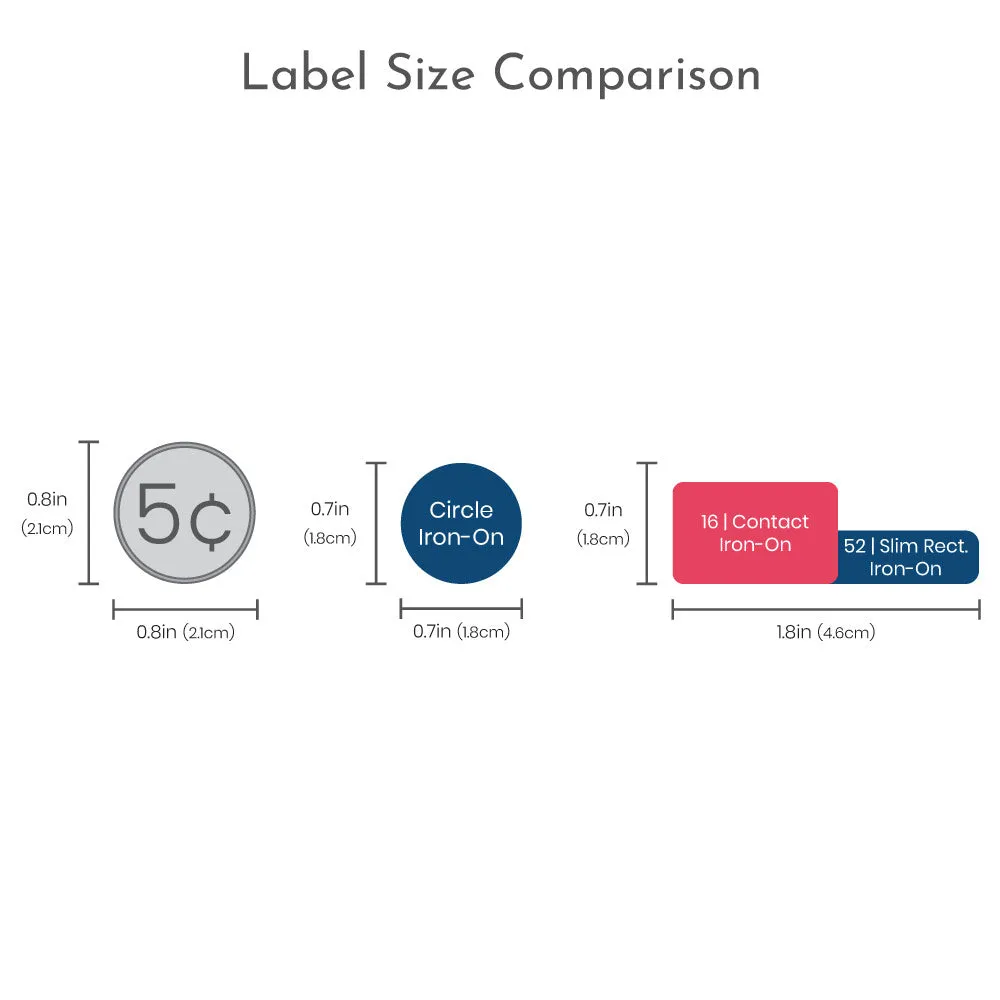 Color Combos Iron-On Clothing Labels