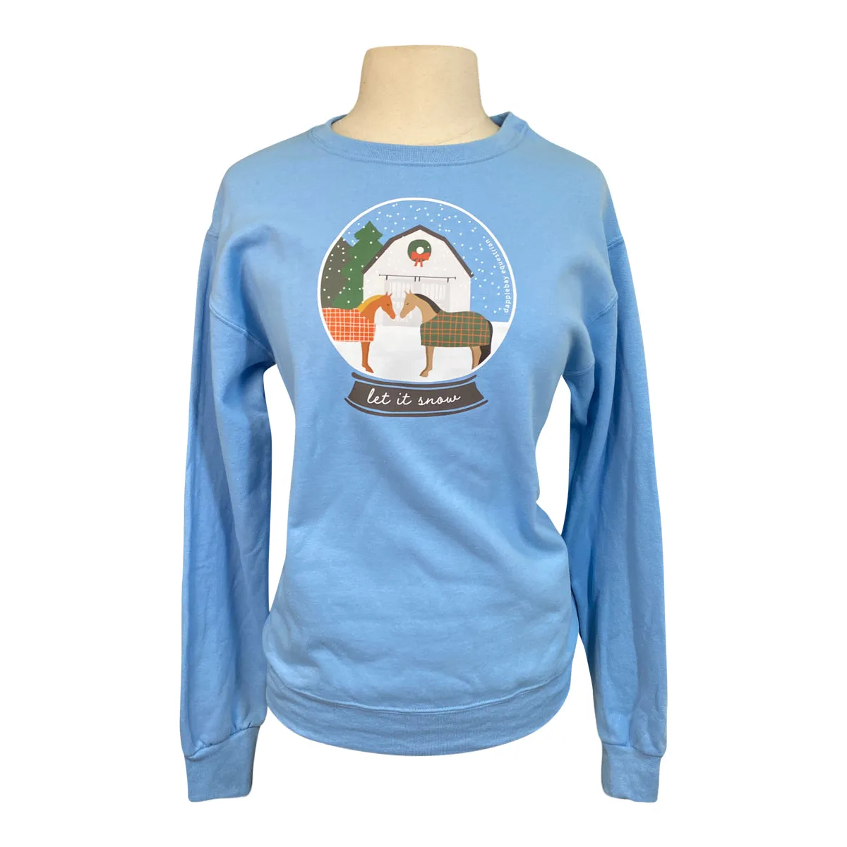 Dapplebay 'Let it Snow' Sweatshirt in Ice Blue - Women's XL