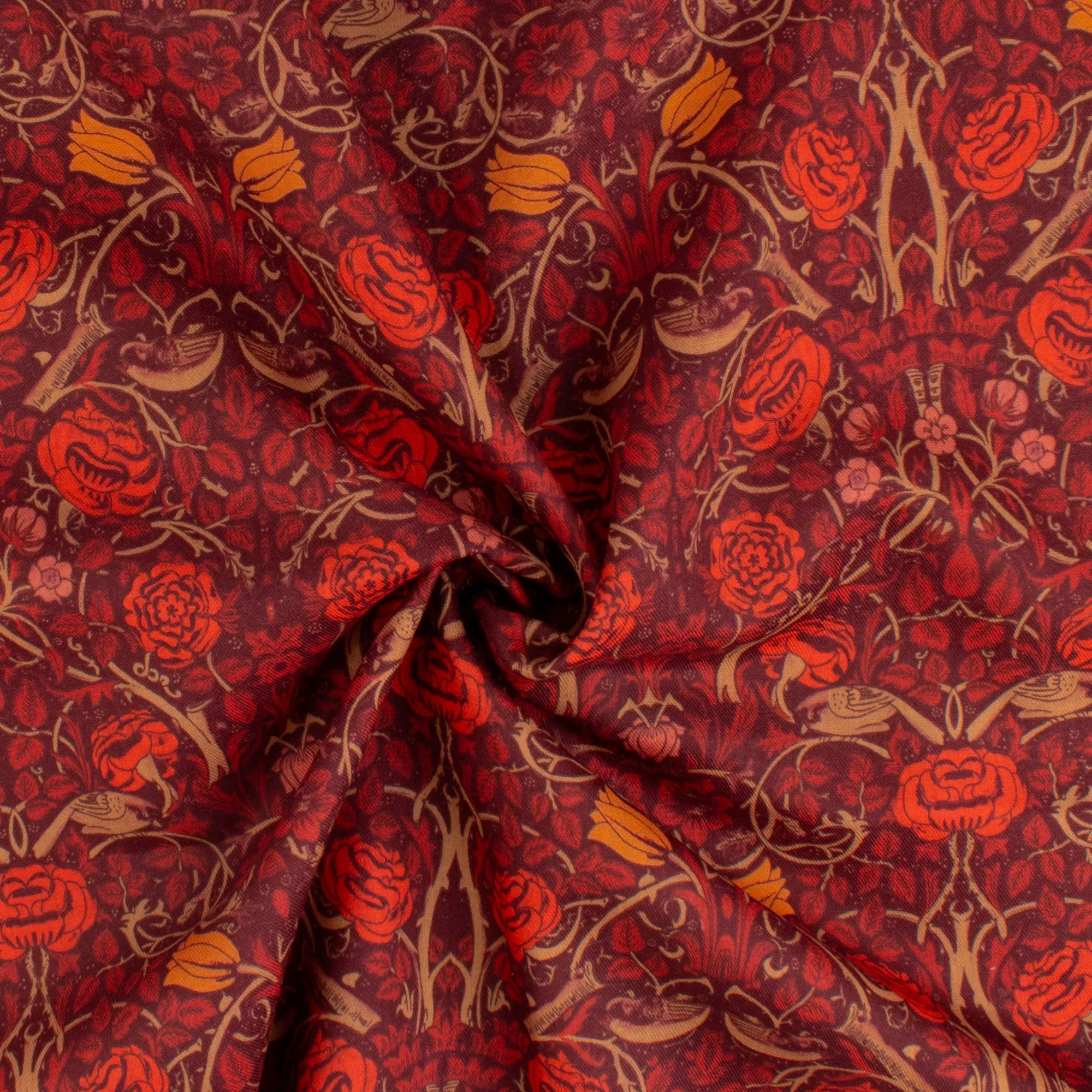 Digital Printed Twill - PRIYA - 003 - Red