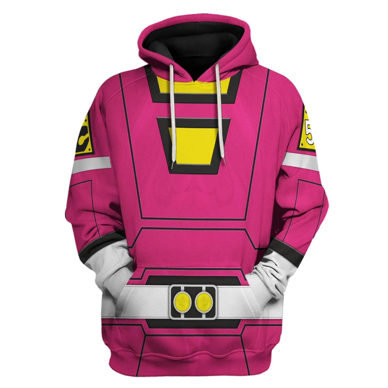 Gearhomie Pink Power Rangers Turbo Hoodies Sweatshirt T-shirt Hawaiian Tracksuit