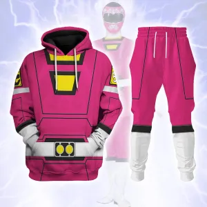 Gearhomie Pink Power Rangers Turbo Hoodies Sweatshirt T-shirt Hawaiian Tracksuit