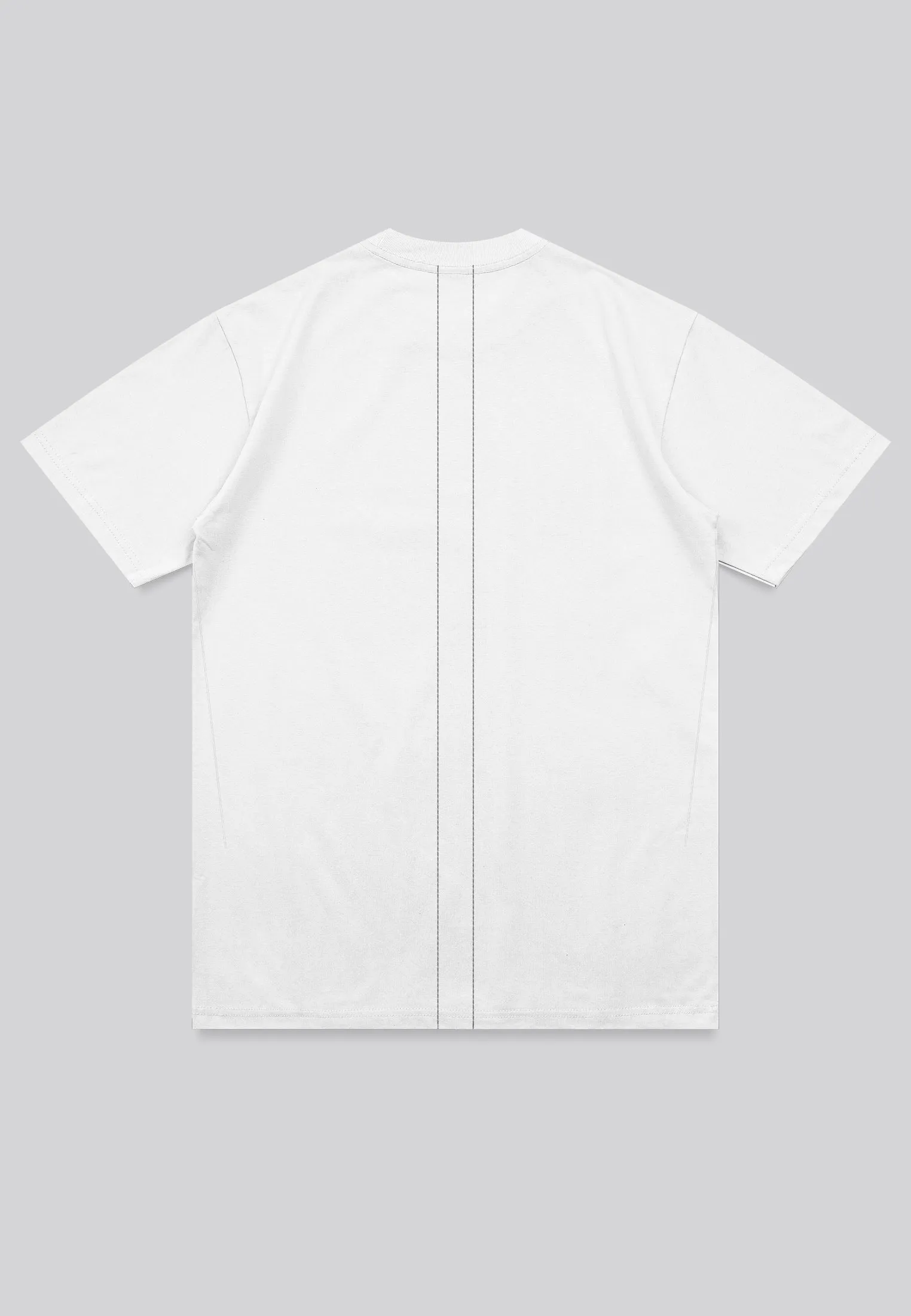 GET IN LINE CURVE HEM T-SHIRT WHITE