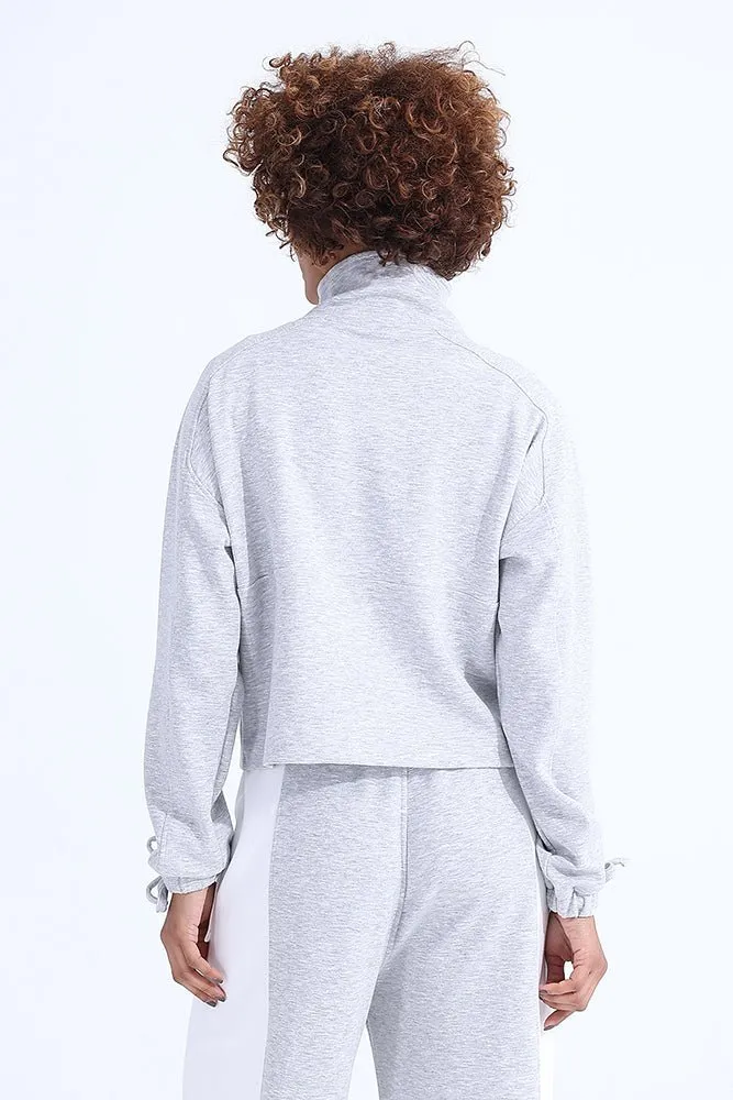 Gray Modal Zip Sweatshirt