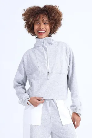 Gray Modal Zip Sweatshirt