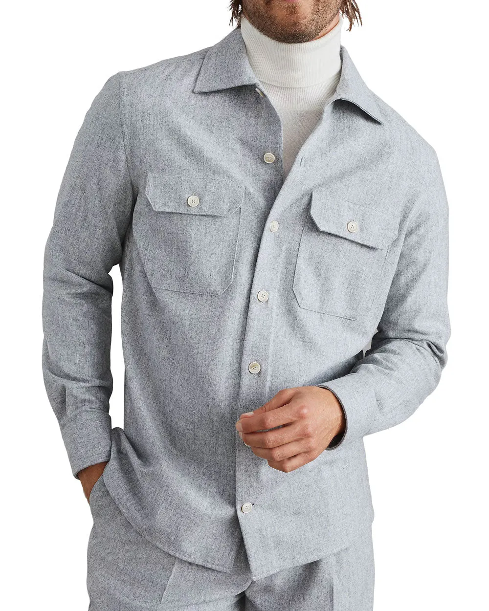 Grigio Perla Flannel Sportshirt