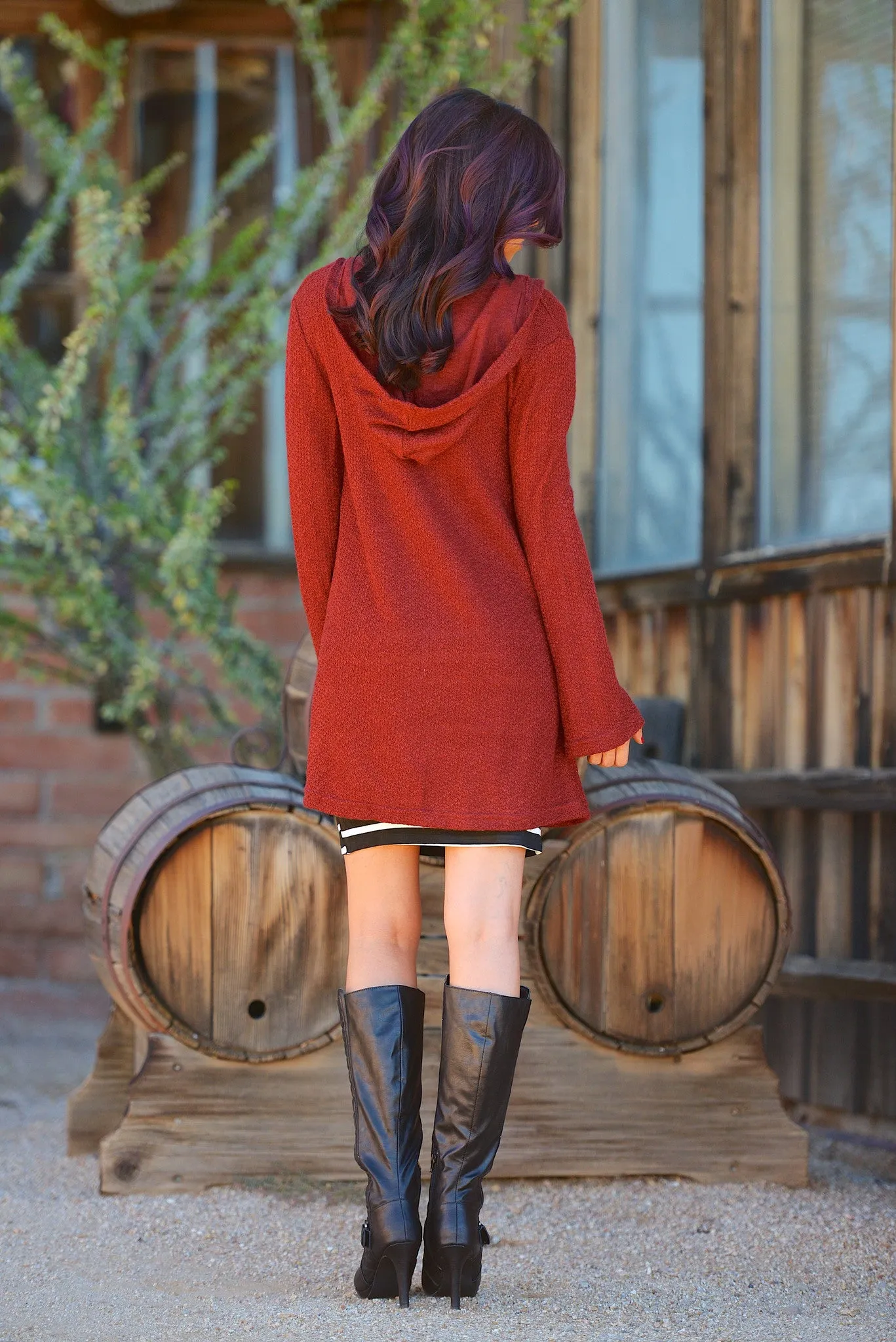 Hold Your Head High Hooded Cardigan