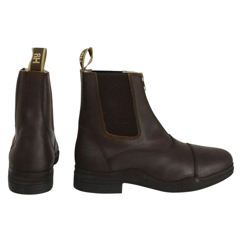 HyLAND Fleece Lined Zipped Wax Leather Jodhpur Boot