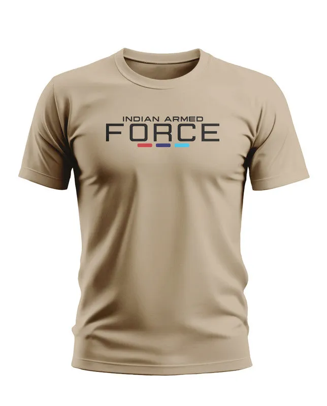 India Armed Force Solid Style Soft Cotton T-shirt