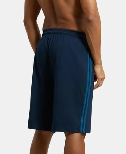 Jockey Men's Cotton Shorts (9426_Navy & Seaport Teal_)