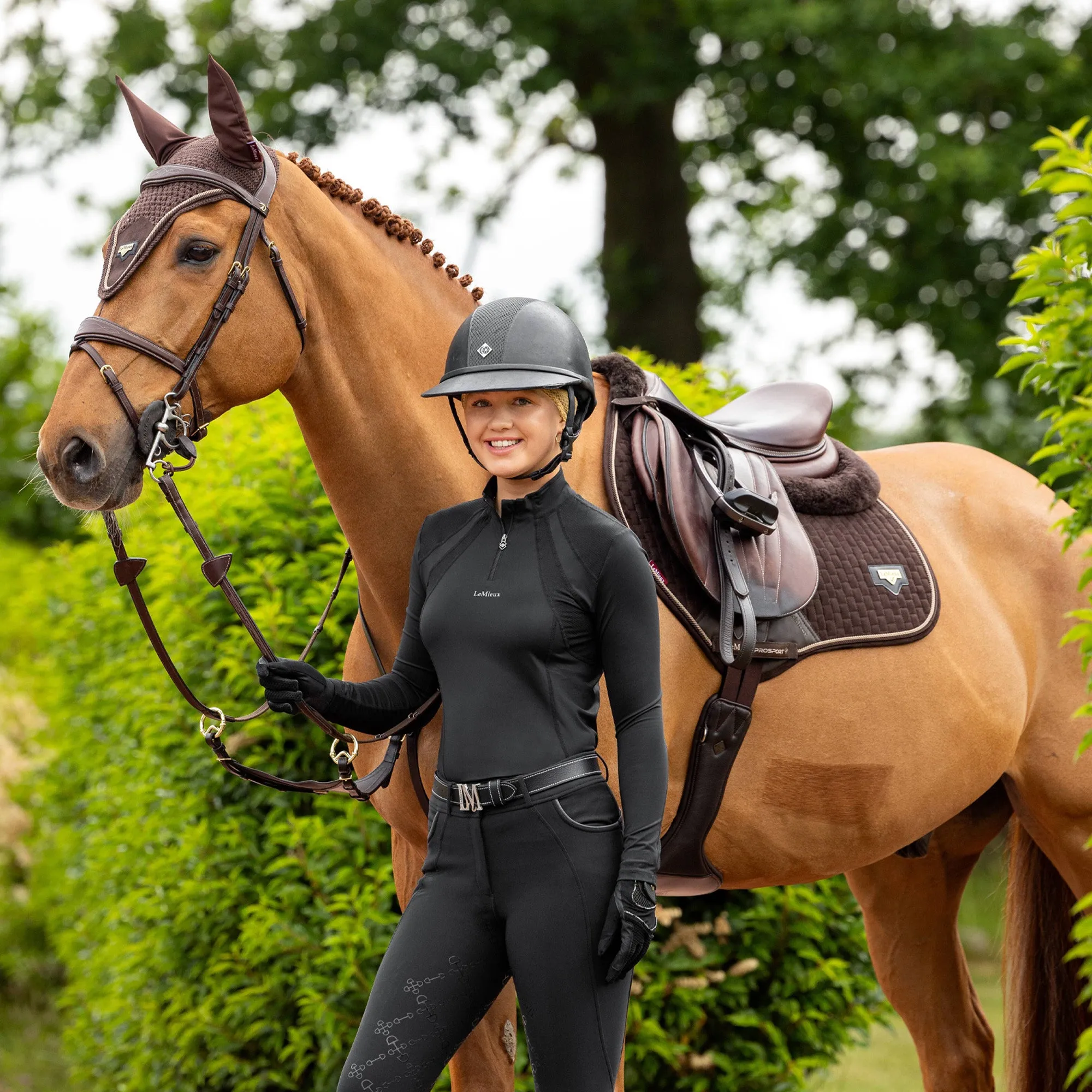 Lemieux Puissance Suede Close Contact Saddle Pad - Brown