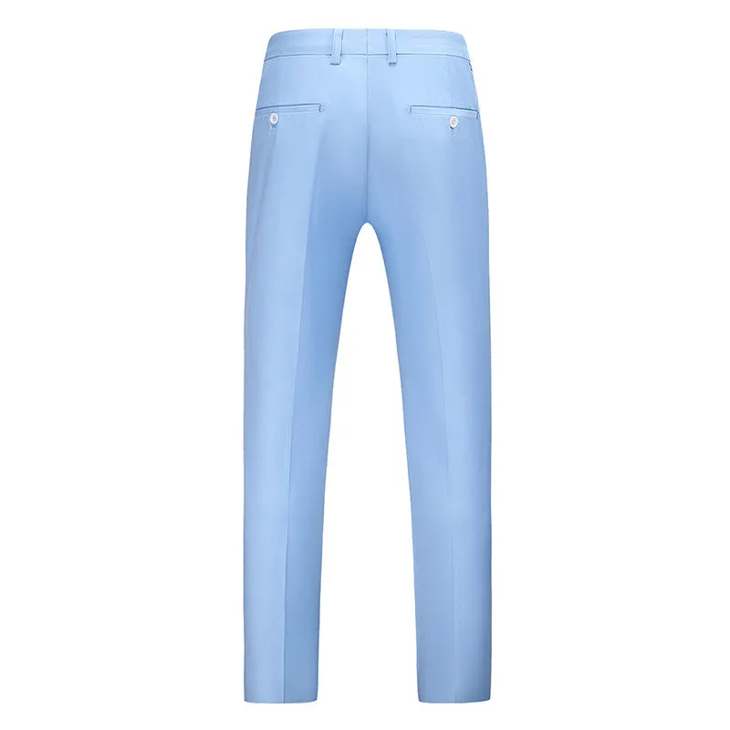 LightBlue Modern Fit Straight Leg Classic Dress Pants