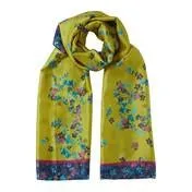 Melody Floral Border Scarf