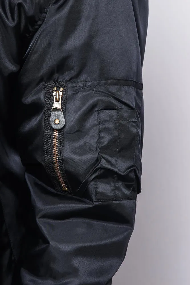 Men's Reversible Padded Bomber Flight Jacket