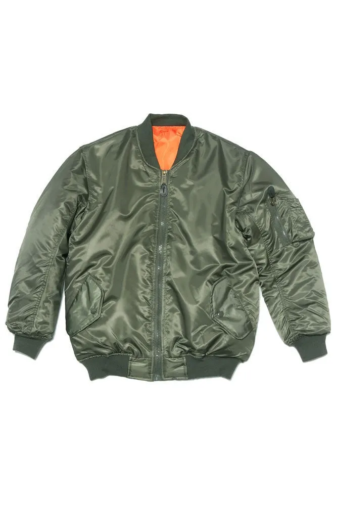 Men's Reversible Padded Bomber Flight Jacket