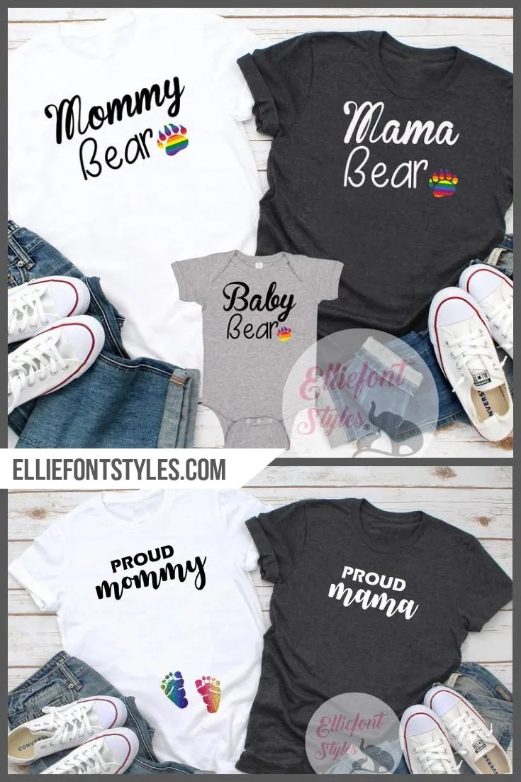 Mommy Bear Mama Bear Baby Bear LGBT Shirts