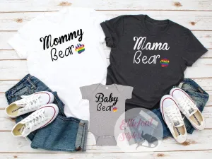 Mommy Bear Mama Bear Baby Bear LGBT Shirts