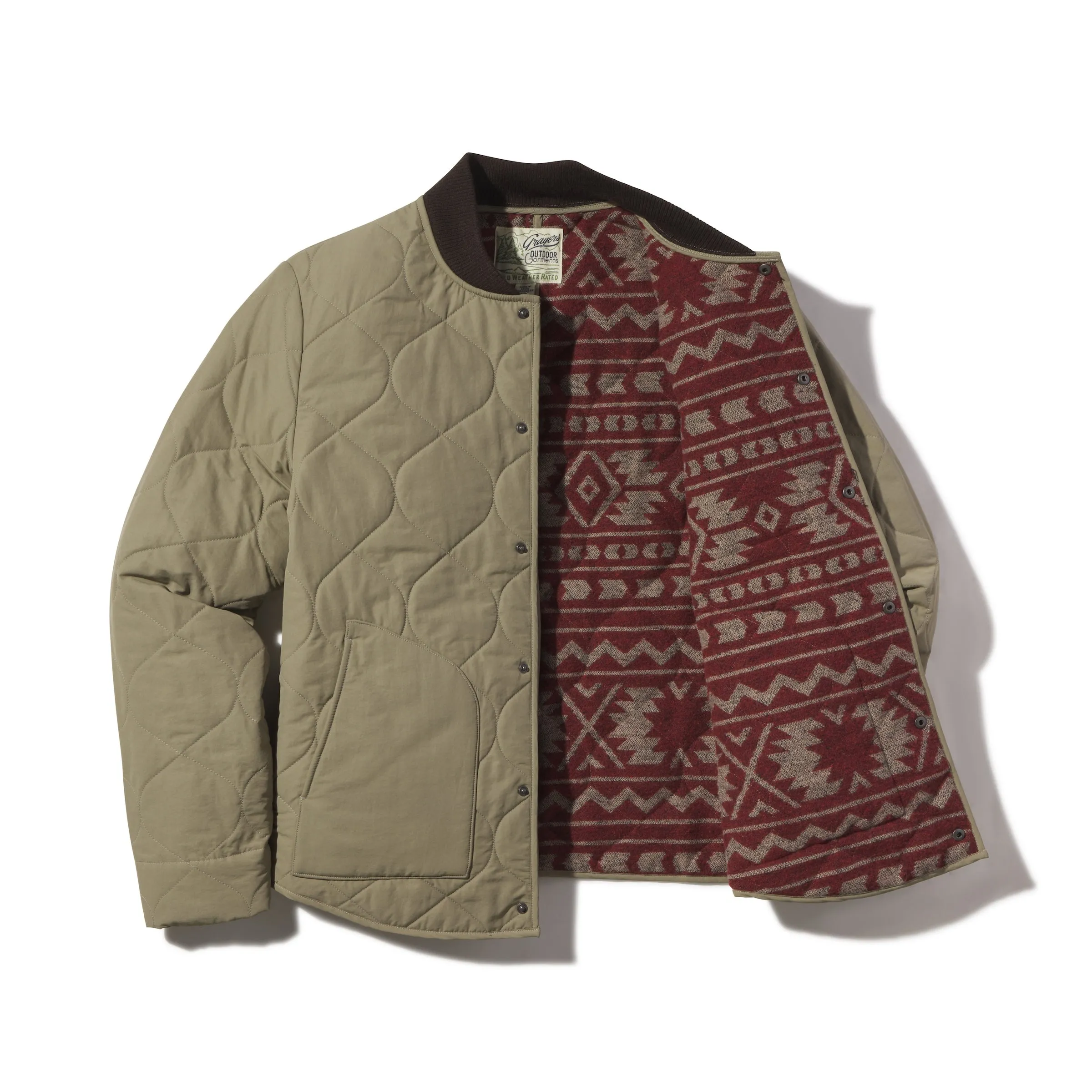 New Daines Quilted Bomber - Dusty Olive