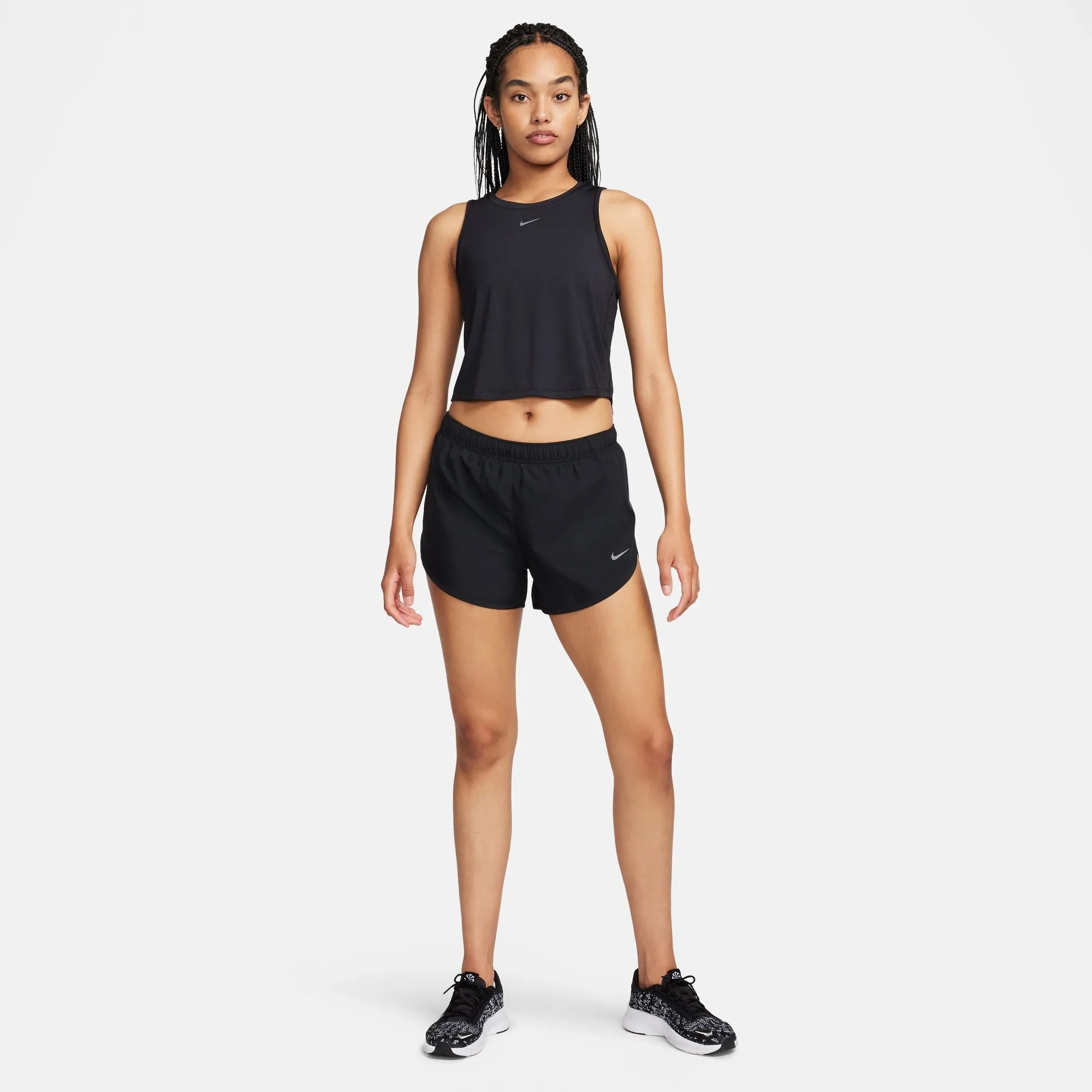 Nike Women's Dri-FIT One Classic Cropped Tank Black / Black