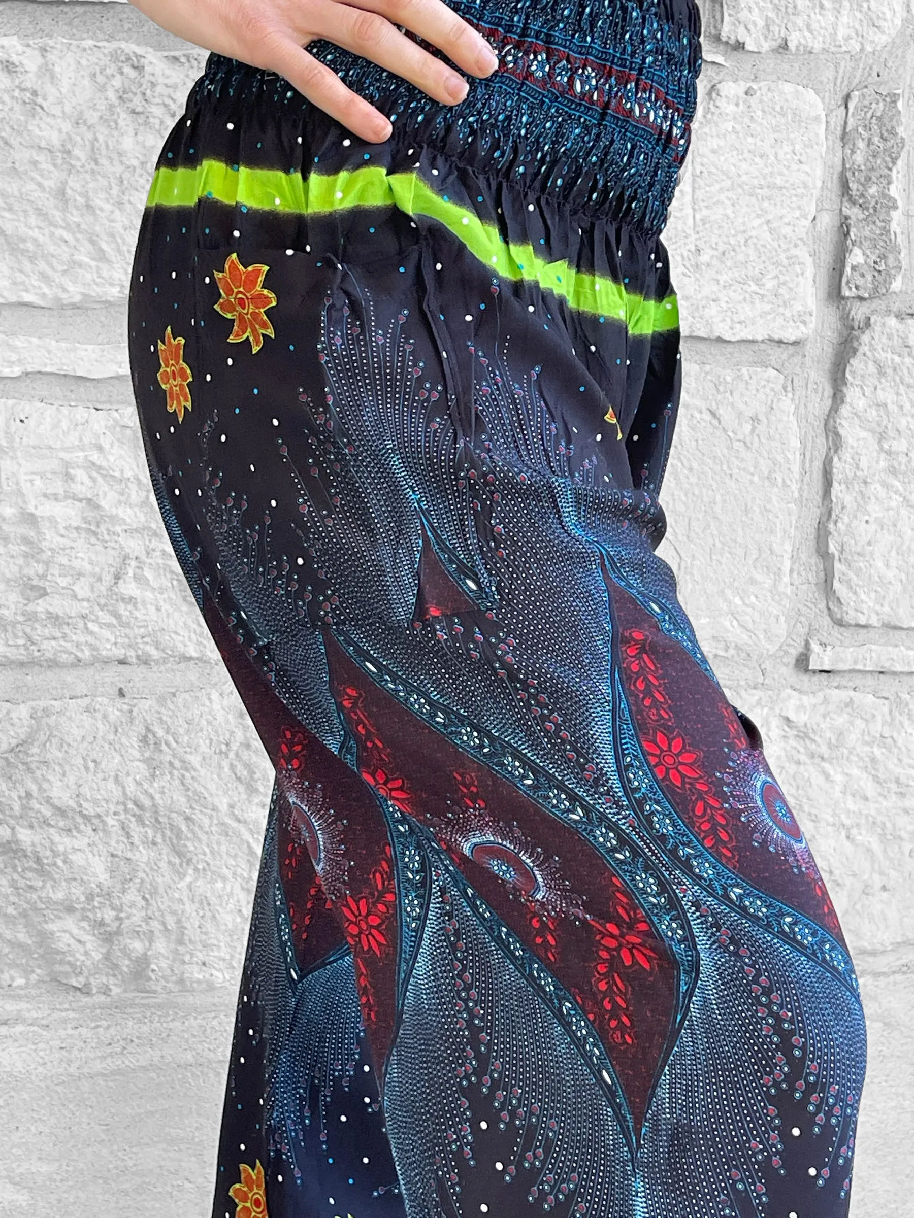 'Peacock' Harem Pants - Assorted Colors