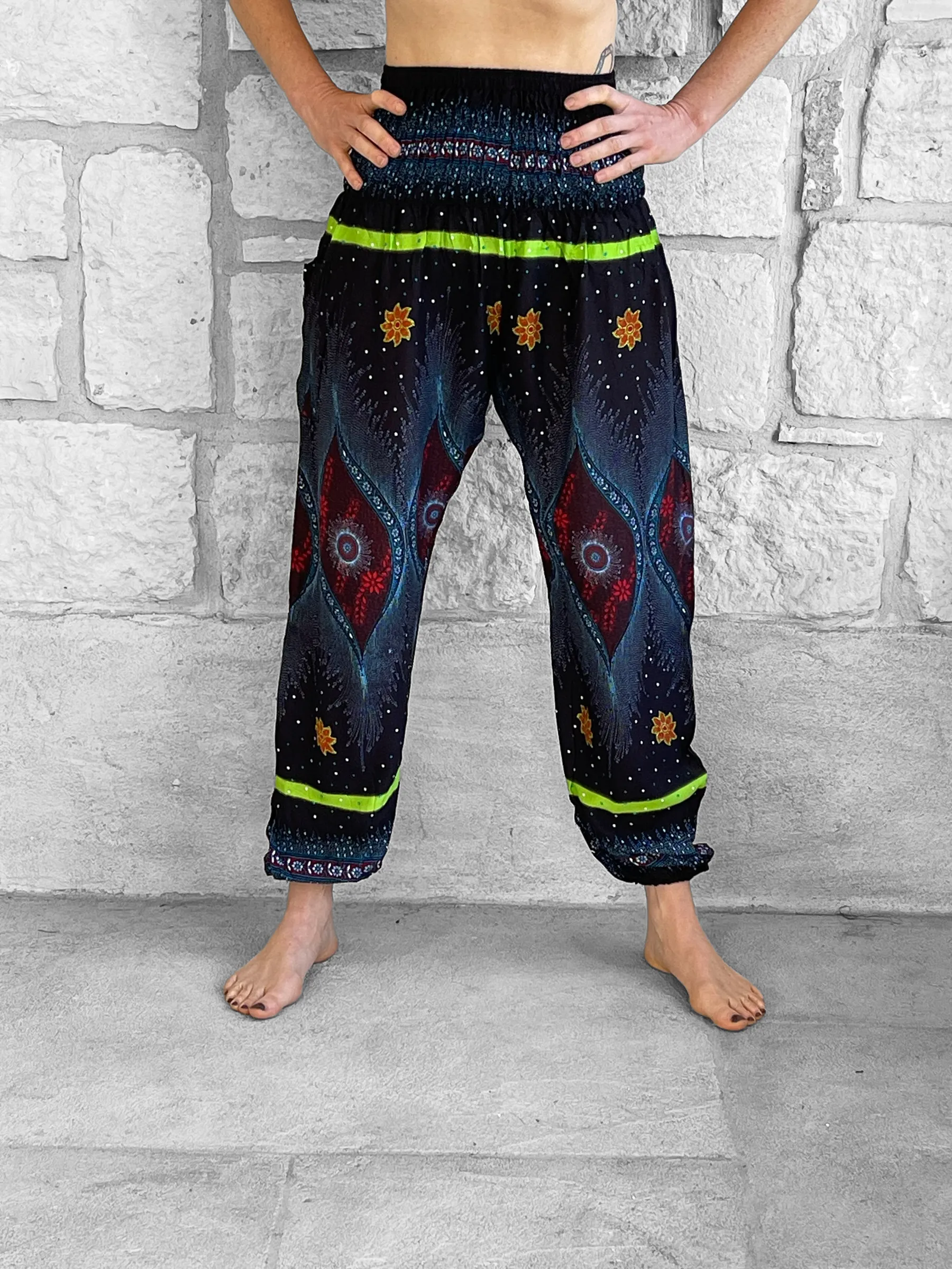 'Peacock' Harem Pants - Assorted Colors