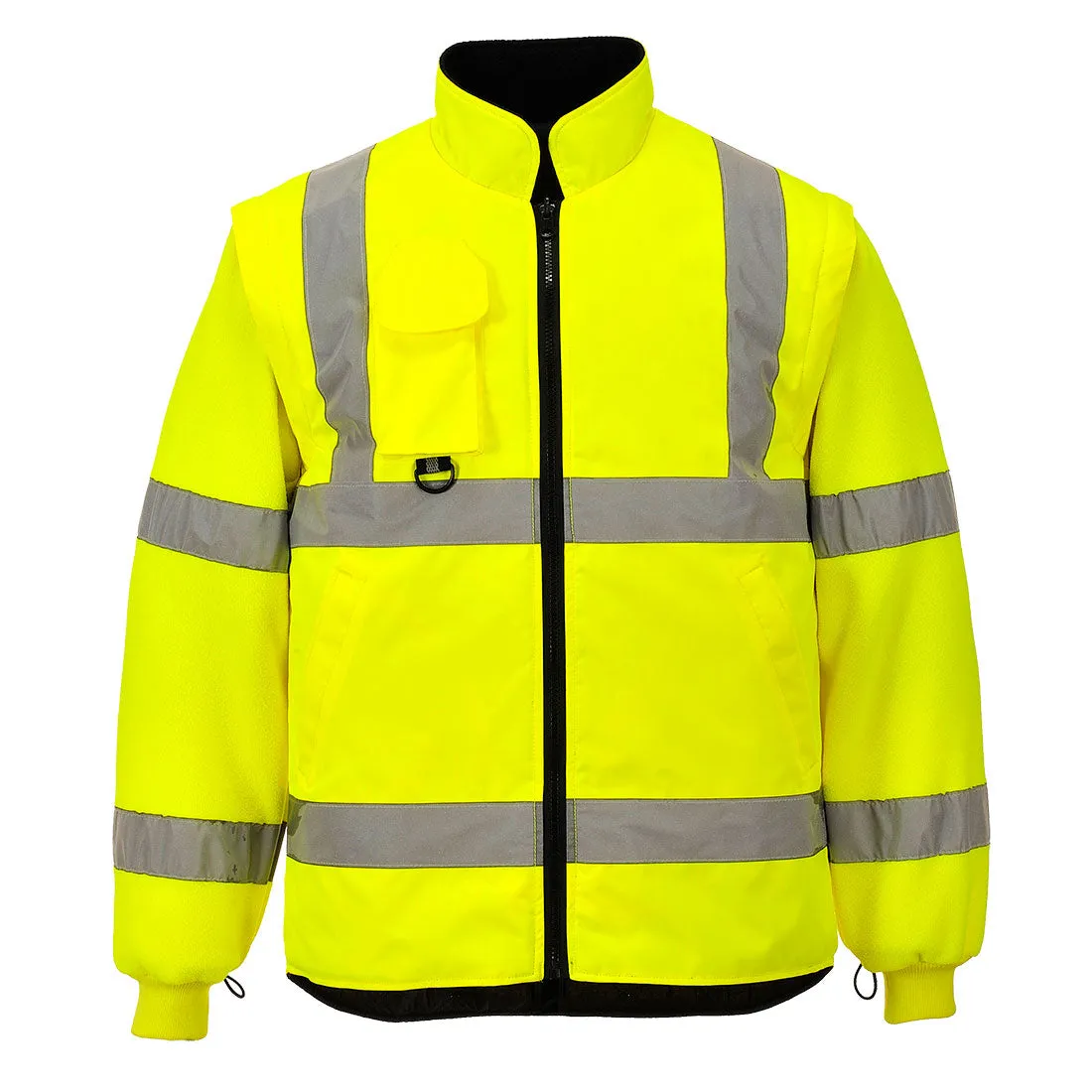 Portwest US427 Hi-Vis Yellow Reflective 7-in-1 Traffic Safety Work Jacket ANSI