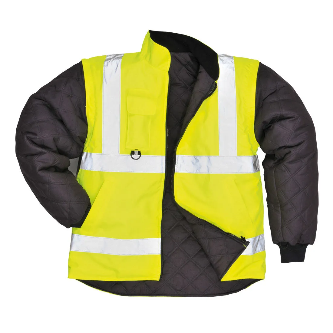 Portwest US427 Hi-Vis Yellow Reflective 7-in-1 Traffic Safety Work Jacket ANSI