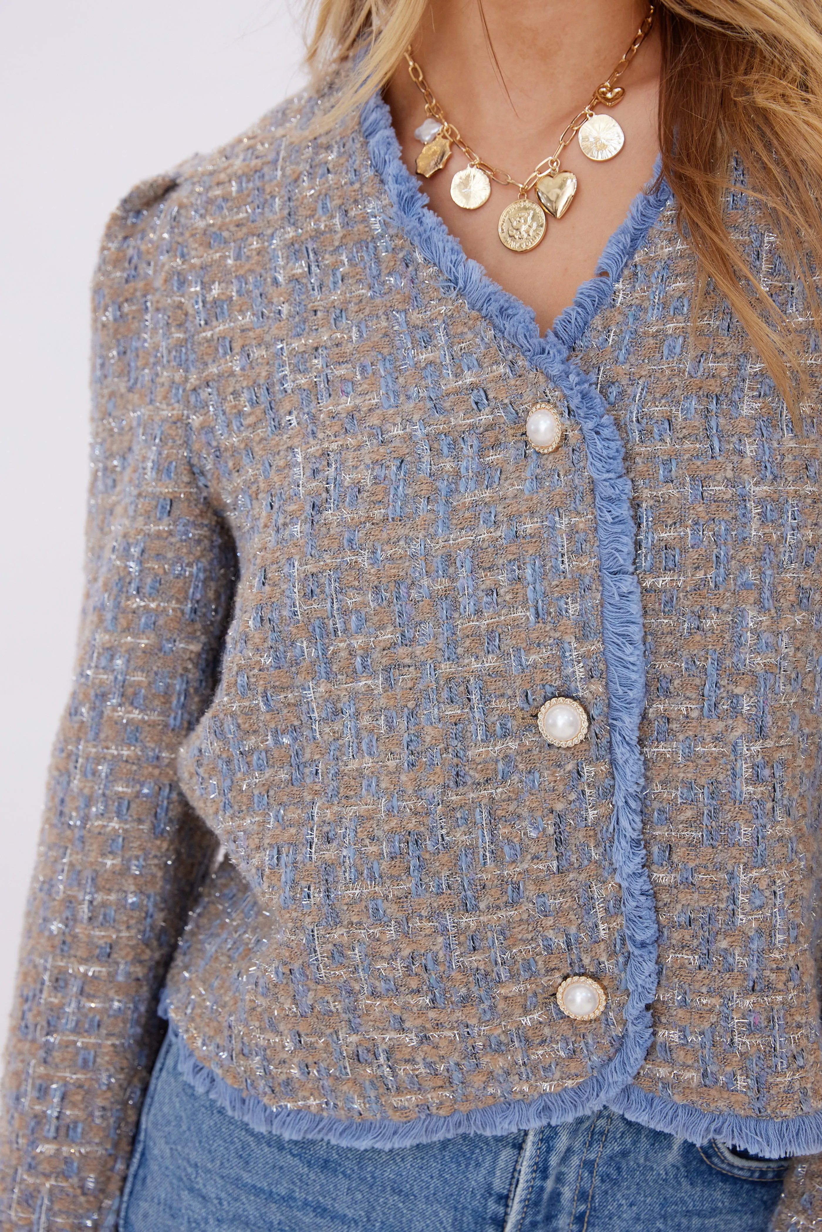 SALE - Lacie Pearl Accent Tweed Jacket