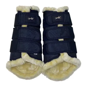 Schockemohle Soft Fleece Boots in Navy - XL