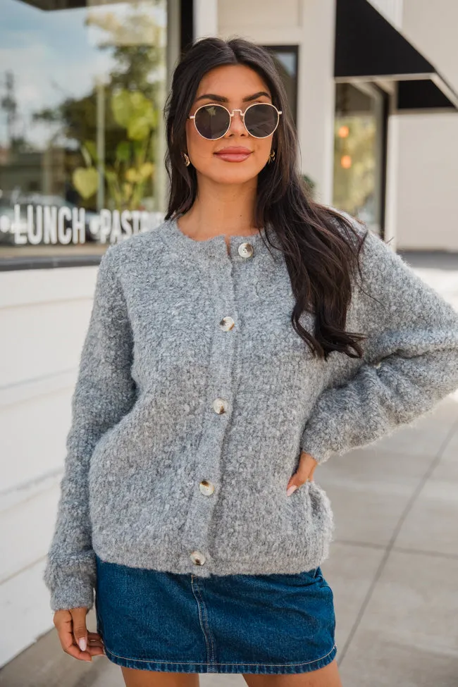 Seasonal Shift Grey Boucle Cardigan Jacket FINAL SALE