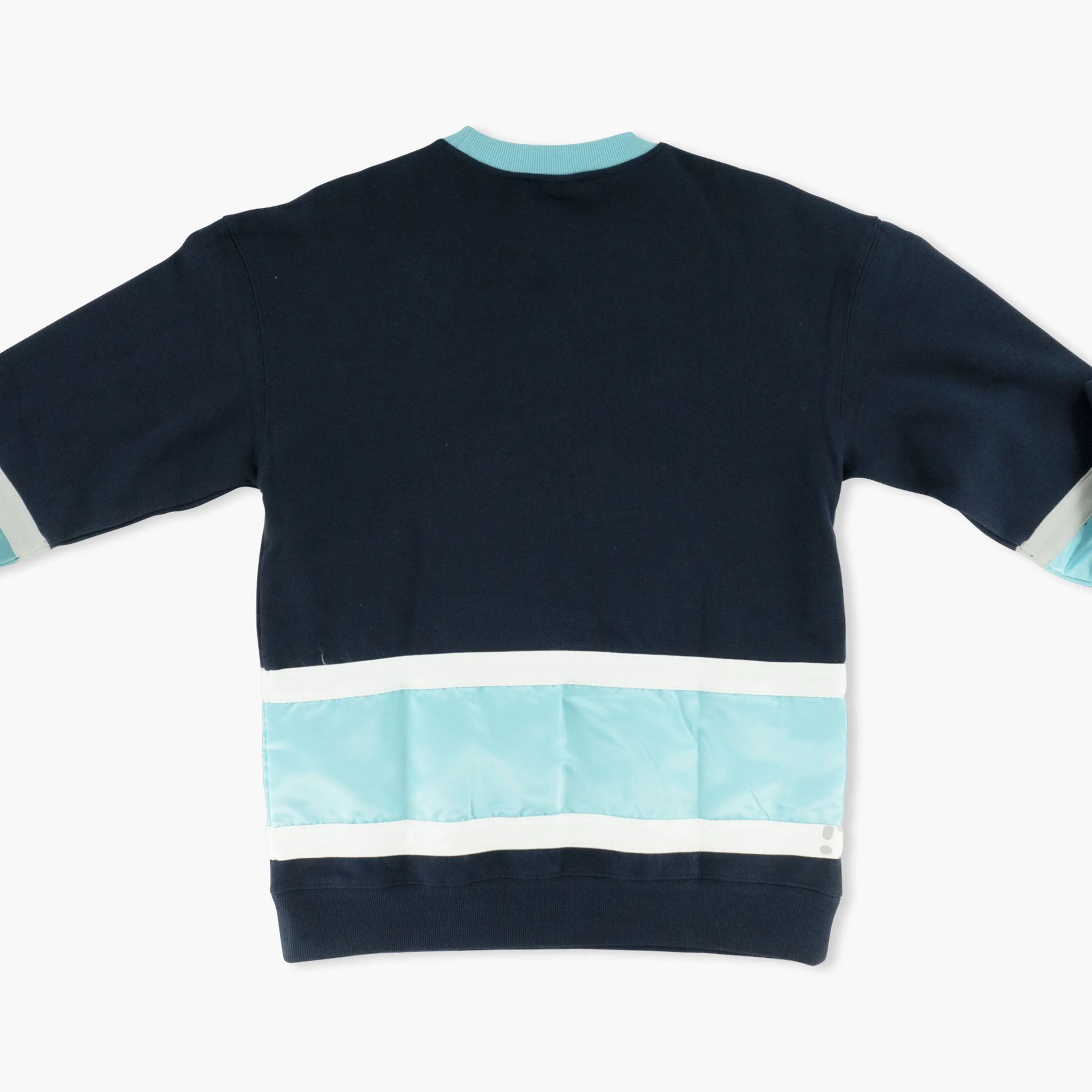 Seattle Kraken Satin Stripe Fleece Crewneck