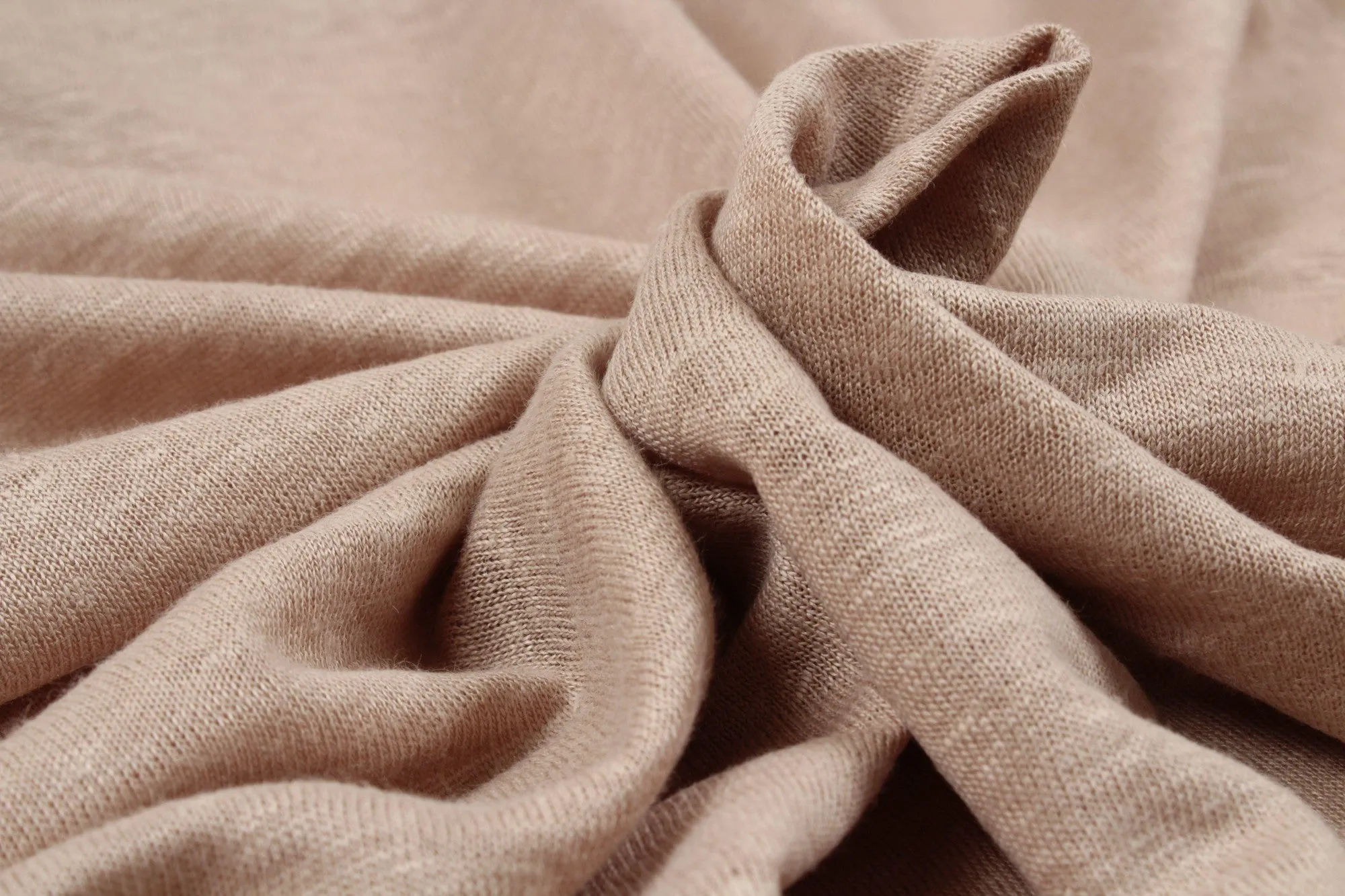 Soft Linen Single Jersey - Guilded Beige