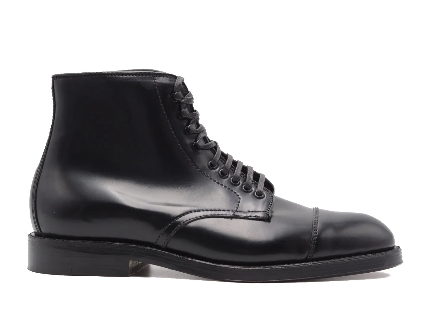 Straight Cap Toe Boot Black Cordovan