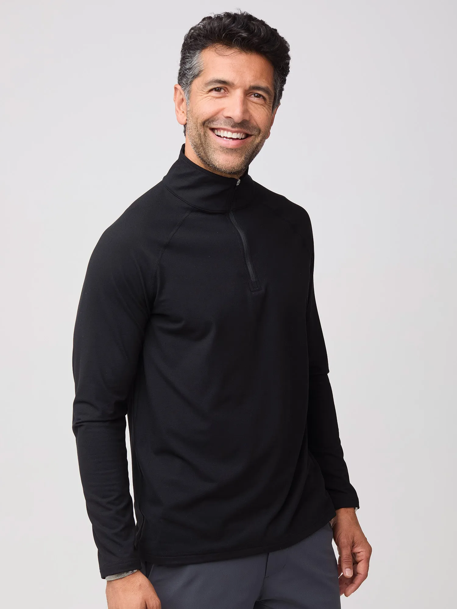 Tech Quarter Zip Black   Navy 2-Pack