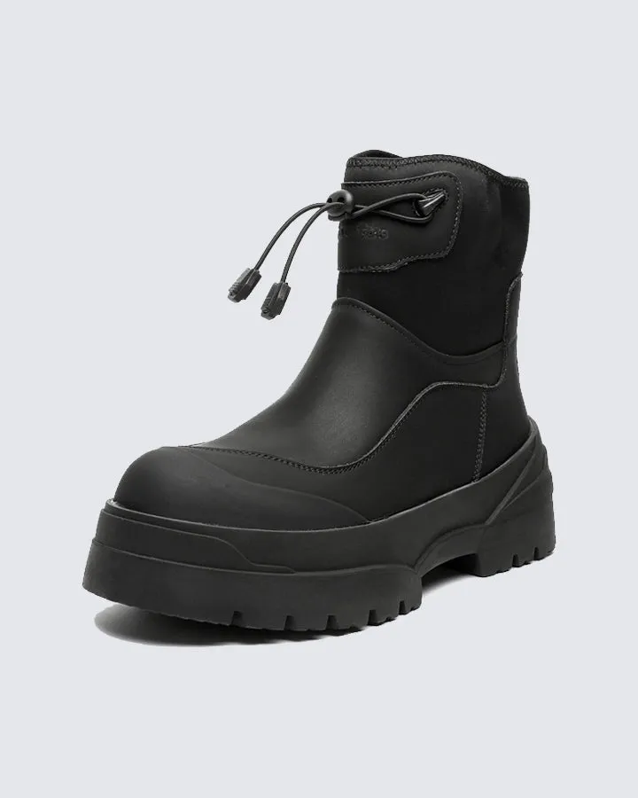 Thick-Sole Lace-Up Outdoor Motorcycle Boots