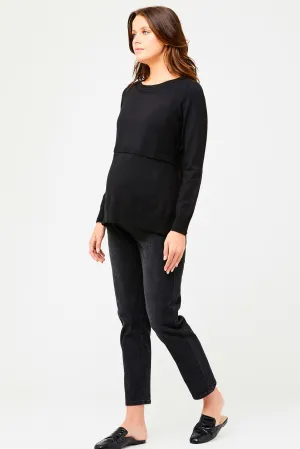 Toni Maternity & Nursing Knit Caviar by Ripe