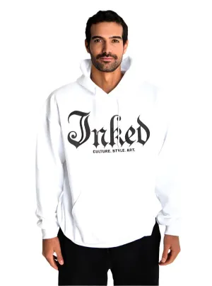 Unisex Inked Mag Logo Hoodie - White