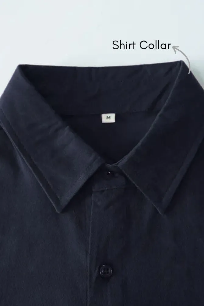 Unisex Oversized Shirt Navy Blue