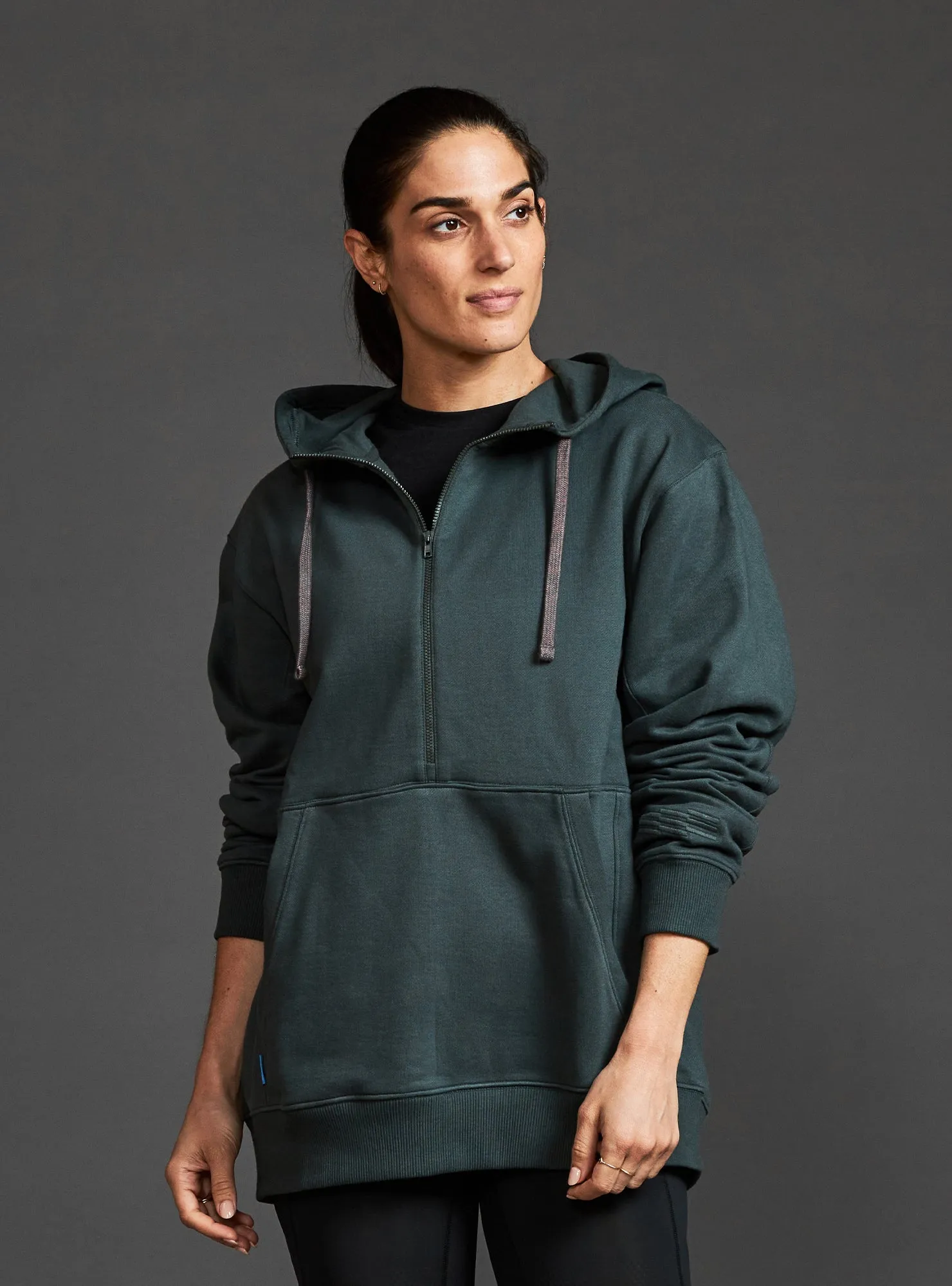 Unisex Runaround Half-Zip Hoodie