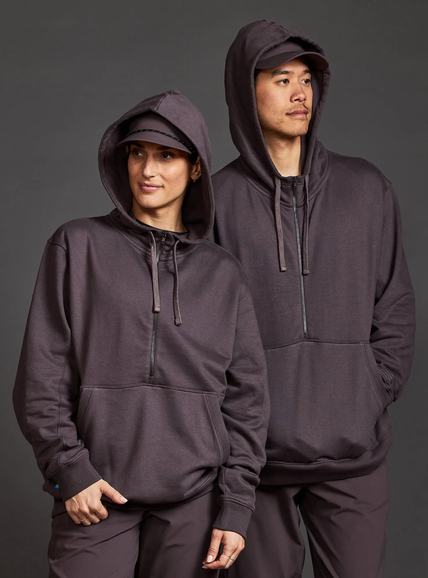 Unisex Runaround Half-Zip Hoodie