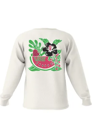 Vans Fresh Fruit Long Sleeve Tee Marshmallow