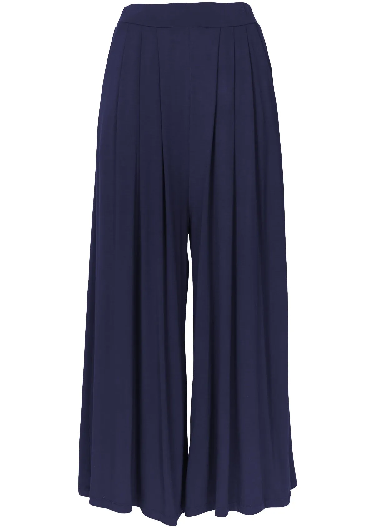 Wide Leg Stretch Pocket Pants Navy Blue